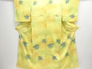 未使用品　蘭模様付け下げ小紋着物